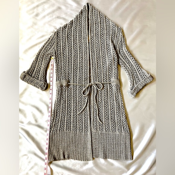 Duster Cardigan Sweater Taupe - Small - Picture 7 of 9